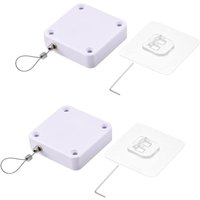 Cyslmuk - 2 Stück automatischer Türschließer, weiß, automatischer Türschließer mit Sensor, ohne Stanzen, mit Kordelzug, Türschließer, schließt Cyslmuk - 2 Stück automatischer Türschließer, weiß, automatischer Türschließer mit Sensor, ohne Stanzen, mit Kordelzug, Türschließer, schließt von CYSLMUK