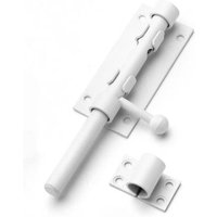 Türriegel aus Edelstahl, Schieberiegel, Sicherheitsschieberiegel (weiß) von CYSLMUK