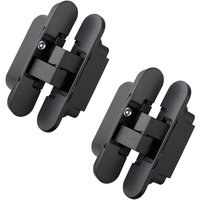 Cyslmuk - Unsichtbare Scharniere für schwere Türen – 2er-Set (Belastung 40 kg, Öffnung 180°, schwarz) von CYSLMUK