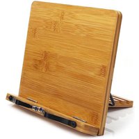 Verstellbarer, faltbarer Leseständer aus Holz/Buchhalter/Kochbuchständer/Kochbuchhalter/Buchablage/Buchständer/Bambus-Buchhalter, 28 x 21 cm von CYSLMUK