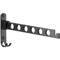 Wand-Wäscheständer (schwarz), faltbarer Kleiderständer, Wandaufhänger, klappbarer Wand-Wäschetrockner, 90° drehbar, für Balkon, Badezimmer, von CYSLMUK