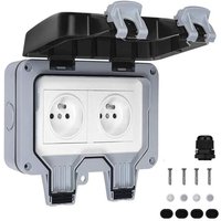 Wasserdichte Steckdose Doppelte Außensteckdose IP66 Wasserdichte Wandsteckdose 16A von CYSLMUK