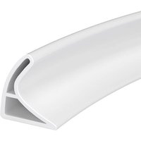 Cyslmuk - Wasserdichter Silikonstreifen für Waschbecken, faltbarer wasserdichter Duschstreifen, wasserdichter Küchenstreifen (weiß, 250 cm) von CYSLMUK