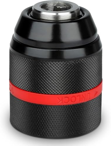 CYTGOUPER Metall Schnellspannbohrfutter, 1/2-20UNF Schnellspann Bohrfutter, 2~13mm Schlüsselloses Selbstspannendes Bohrfutter Adapter für viele Arten von Bohrern von CYTGOUPER
