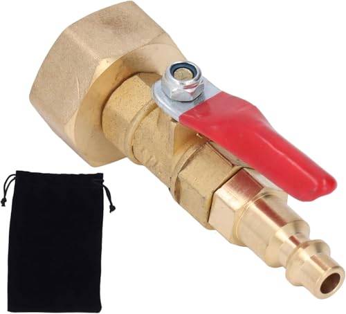 CYTGOUPER Winterfest Druckluft Adapter aus Messing, Adapter Druckluft mit 1/4 Zoll Male Quick Connector 3/4 Zoll Male GHT Thread, Ausblasadapter für Wohnmobile, Yachten CYTGOUPER Winterfest Druckluft Adapter aus Messing, Adapter Druckluft mit 1/4 Zoll Male Quick Connector 3/4 Zoll Male GHT Thread, Ausblasadapter für Wohnmobile, Yachten von CYTGOUPER