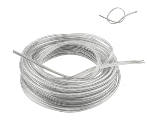 CYUaoao 5M Schlauchleitung 2 Adrig Elektrischer Draht PVC Flexible Kabel 0,75 mm² Kupferkern Flachkabel Geringem Stromverbrauch zum Einbau von Haushaltsgeräten von CYUaoao