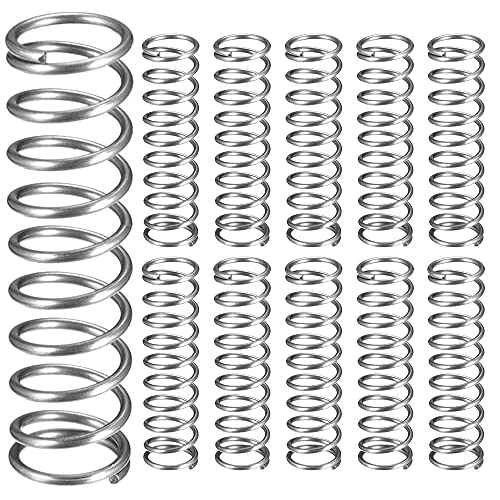 CYUaoao Edelstahl Feder Druckfeder Federstahl 20 Stk 1.2 x 12 mm x 50 mm Spule Kompression Komprimiert Feder 304 Edelstahl für Federspielzeug Werkzeuge Gartenscheren von CYUaoao