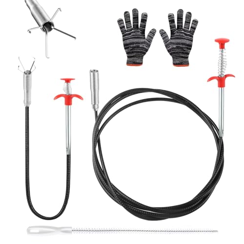CYUaoao Abflussreiniger Spirale Set, 2 Stück Krallengreifer 300cm/60cm, 1 Stück 45cm Rohrreinigungsspirale, Flexibel Greifkralle Greifer, Cleaning Haar Clog Tool für Küche, Bad und Toilette CYUaoao Abflussreiniger Spirale Set, 2 Stück Krallengreifer 300cm/60cm, 1 Stück 45cm Rohrreinigungsspirale, Flexibel Greifkralle Greifer, Cleaning Haar Clog Tool für Küche, Bad und Toilette von CYUaoao