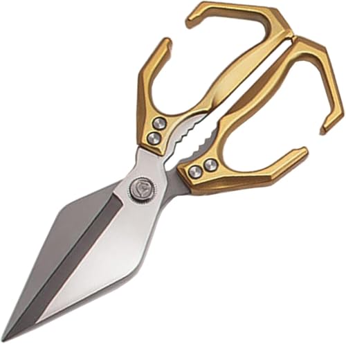 Robuste Küchenschere, Multifunktions-Küchenschere aus Edelstahl mit ergonomischem, rutschfestem Griff zum Schneiden von Fleisch, Hähnchen, Fisch, Meeresfrüchten und Nüssen von CYWBUEAFY