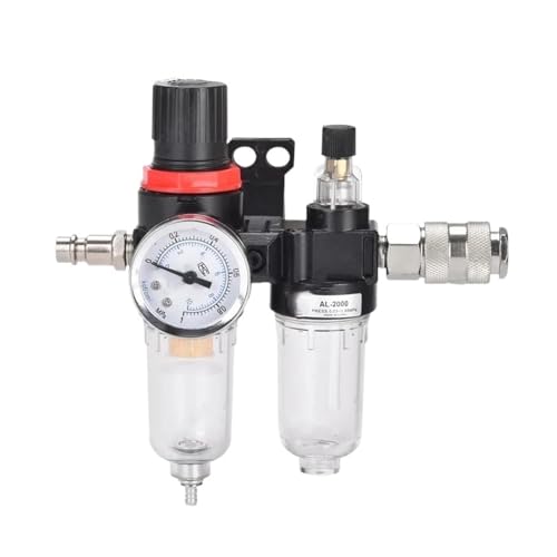 AFC2000 1/4 Luftkompressor Öl-Wasser-Abscheider Filter Druckminderventil Fallenventil Spritzpistole Druckminderventil(AFC-SMPM20) von CYWWKKCY
