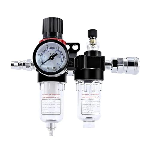 AFC2000 AFR2000+AL2000 G1/4 Luftkompressor Öl-Wasser-Abscheider Luftfilter for Druckminderventilregler(AFC w (PC4-02x2),5 Sets) von CYWWKKCY