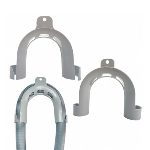 2 Stück Haltebogen Universal Einhängebogen,U-förmige Haltebogen,Haltebogen Einhängebogen 180° universal für Ablaufschlauchhaltebogen in Waschmaschine Geschirrspüler Spülmaschine(grau) von CYXZMYA