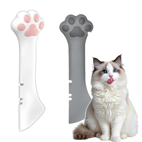 2 Stück Katzenlöffel,Katzenfutter Löffel,Niedlich Leicht zu Reinigen Katzen Löffel,Silikon Multifunktionaler Löffel für Haustierdosen,Geeignet zum Öffnen von Tierdosen von CYXZMYA