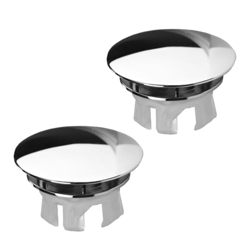 2 Stück Metall Überlauf Abdeckung,Waschbecken Überlauf Abdeckung,Waschbecken Überlauf Ringe,Runde Überlaufabdeckung,für 22-24 mm/0,86-0,94 Zoll Durchmesser von Waschbecken von CYXZMYA