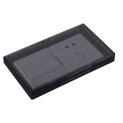 2 Stück Schalter Abdeckungen Stecker Box Steckdose Regenschutz Selbstklebende Außensteckdosen 86 Typ Steckdosenabdeckung Abdeckung Spritzschutz 20.2*12.1*2cm,Für Bad,Garten,Küche Schalter wasserdichte von CYXZMYA