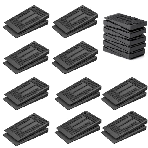 20 Stück Keile Kunststoff,Möbel-Nivellierpads,Schrank-Unterlegscheiben,Tischbein-Nivellierer,Nivellierer Möbelkeile, für Möbel Tisch Stuhl Schrank,Tischbein-Nivellierer von CYXZMYA