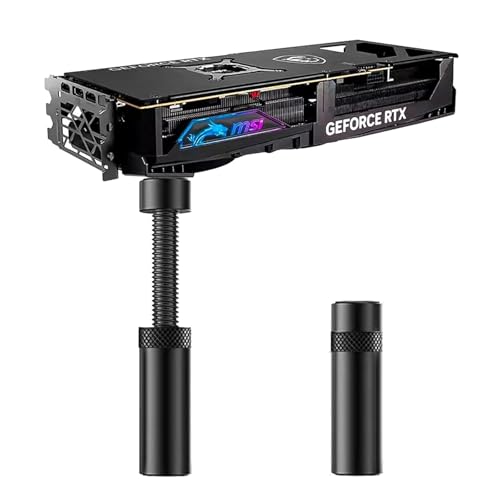 Grafikkarten-GPU-Halterung,GPU Aluminiumlegierung Halterung,Höhenverstellbare Grafikkartenhalter,Zur Verhinderung Des DurchhäNgens,Aluminium Grafikkarten Halter mit Magnet,(Höhenverstellbare40-80mm) von CYXZMYA