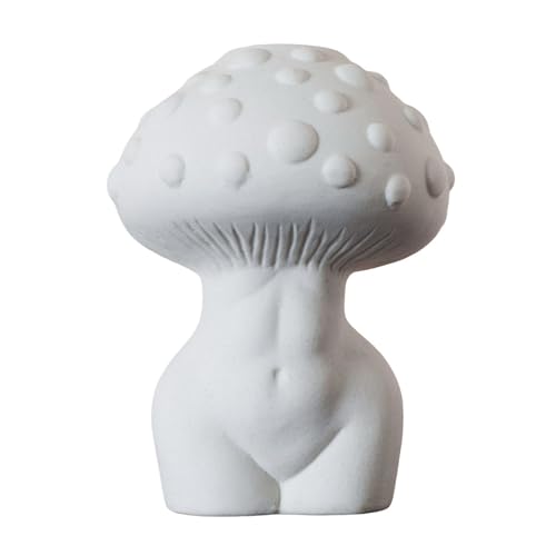Pilz-Vase mit Weiblichem Körper, Keramik-Körpervase, Schrullige, Einzigartige Niedliche Vase, Moderne Keramik-Pilzkörper-Damenvase, Feminine Kurvenvase, Kreative Blumenvase für das Heimbüro von CYYZB