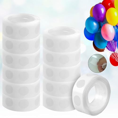 CYZBL 1200Stk Doppelseitige Klebepunkte, Keine Spuren Wasserfest Ballon Klebepunkte, Luftballons Klebeband Kleber Punkte Aufkleber, Abnehmbar Selbstklebende Klebepunkte für Geburtstage Hochzeit (12) CYZBL 1200Stk Doppelseitige Klebepunkte, Keine Spuren Wasserfest Ballon Klebepunkte, Luftballons Klebeband Kleber Punkte Aufkleber, Abnehmbar Selbstklebende Klebepunkte für Geburtstage Hochzeit (12) von CYZBL