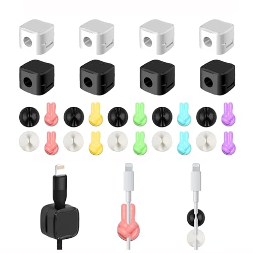 28 Stück Vielzwecke Kabelführung Kabel Organizer Set, Daumen Multifunktionaler Clip Halter, Verstellbare Schreibtisch Kabel Organizer Magnetische, Kabelmanagement Selbstklebend Kabelhalter für Haus 28 Stück Vielzwecke Kabelführung Kabel Organizer Set, Daumen Multifunktionaler Clip Halter, Verstellbare Schreibtisch Kabel Organizer Magnetische, Kabelmanagement Selbstklebend Kabelhalter für Haus von CYZBL
