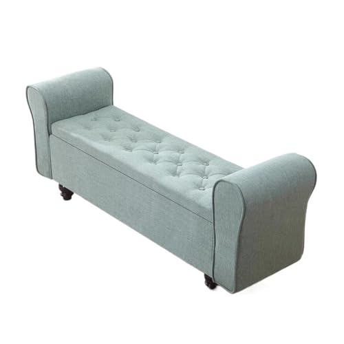 Aufbewahrungsbank Multifunktionales Ende des Bettes, Schlafzimmer-Aufbewahrung, Nachttisch, Sofa-Hocker, Bekleidungsgeschäft-Aufbewahrung, Schuhbank(Green,Klein) von CYairong-22