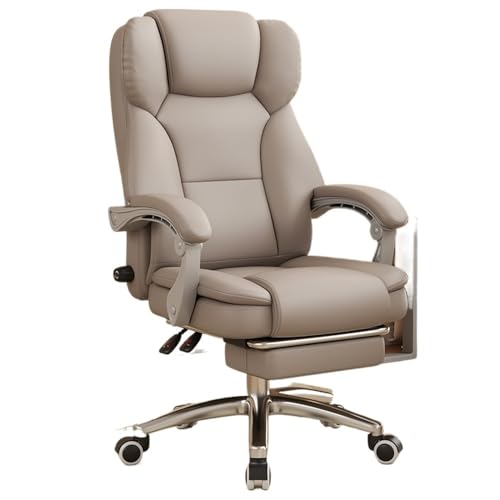 CYairong-22 Computerstuhl Hochwertiger Bürostuhl aus Leder mit Lordosenstütze, Verstellbarer Neigung for das Homeoffice, Chefbüro, Arbeitszimmer, bequemes langes Sitzen in Ihrem Zuhause. Chefsessel von CYairong-22