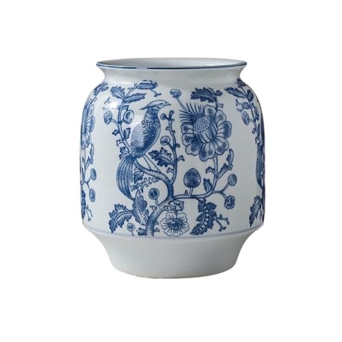 CYairong-22 Pflanzengefäße 16 cm Durchmesser Hochtemperatur-Keramik-Blumentopf aus blauem und weißem Porzellan, praktischer Blumentopf mit Ablaufloch Blumentöpfe CYairong-22 Pflanzengefäße 16 cm Durchmesser Hochtemperatur-Keramik-Blumentopf aus blauem und weißem Porzellan, praktischer Blumentopf mit Ablaufloch Blumentöpfe von CYairong-22