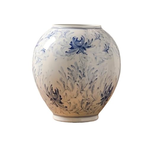 CYairong-22 Pflanzengefäße Blaues und weißes Porzellan, leichtes, luxuriöses chinesisches Retro-Orchideenbecken mit großem Kaliber, Keramik-Pflanzbecken Blumentöpfe von CYairong-22