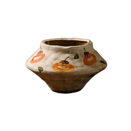 CYairong-22 Pflanzengefäße Handgezeichnete Keramik Blumentöpfe Home Wohnzimmer Dekorationen, Vintage chinesische Blumenware Blumentöpfe(Klein) von CYairong-22