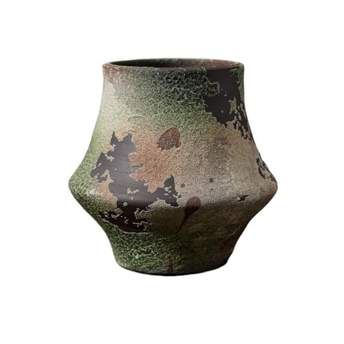 CYairong-22 Pflanzengefäße Jingdezhen Blumentöpfe im chinesischen Stil, Retro, grobe Keramik, Blumengefäße, großkalibrige antike Blumentöpfe(Green) von CYairong-22