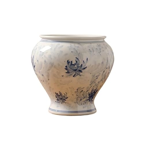 CYairong-22 Pflanzengefäße Keramik-Blumentopf, blau-weißes Porzellan, Leichter Luxus, chinesischer Retro-Stil, großkalibriger Blumentopf Blumentöpfe von CYairong-22