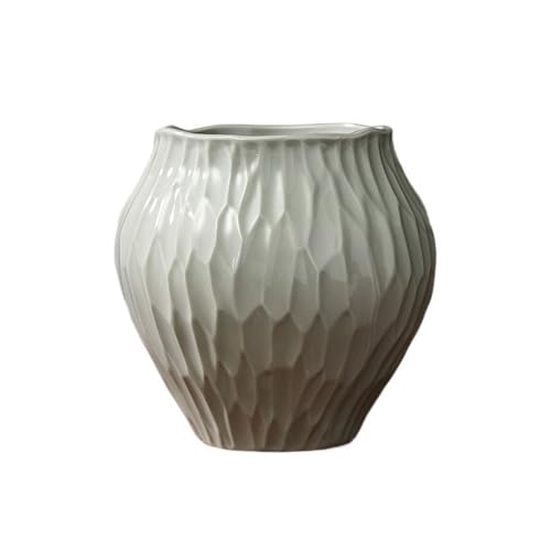 CYairong-22 Pflanzengefäße Kreativer Alien Light Luxury Desktop Sukkulenten-Blumentopf Kleiner 20cm Keramik Dekorativer Blumentopf Blumentöpfe(Grigio) von CYairong-22