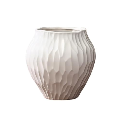 CYairong-22 Pflanzengefäße Kreativer Alien Light Luxury Desktop Sukkulenten-Blumentopf Kleiner 20cm Keramik Dekorativer Blumentopf Blumentöpfe(Weiß) von CYairong-22