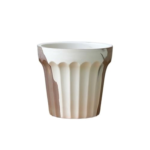 CYairong-22 Pflanzengefäße Kreatives Zuhause High-End-Blumentopf Keramik Blumentopf Nordische Mischfarbe Band Drainageloch Blumentöpfe von CYairong-22