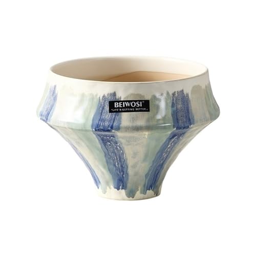 CYairong-22 Pflanzengefäße Pflanztöpfe aus Keramik mit Abflussloch, Blumentöpfe for drinnen und draußen, modern, dekorativ for Lilien, Kakteen, Sukkulenten Blumentöpfe von CYairong-22