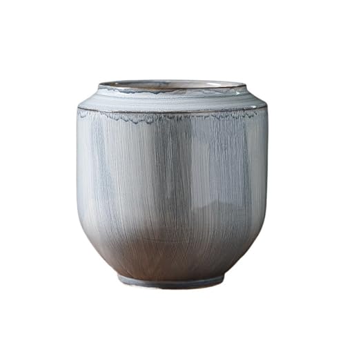 CYairong-22 Pflanzengefäße Schlichter chinesischer Keramik-Blumentopf for den Haushalt, Leichter Luxus-Bonsai, Topfpflanzen-Übertopf, Pflanzentopf Blumentöpfe(Grigio) von CYairong-22