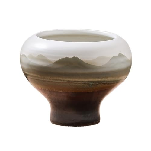 CYairong-22 Pflanzengefäße Vintage Bodendecke Topf Chinesische Klassische Blumenware Landschaft Malerei Dekoration Blumentöpfe von CYairong-22