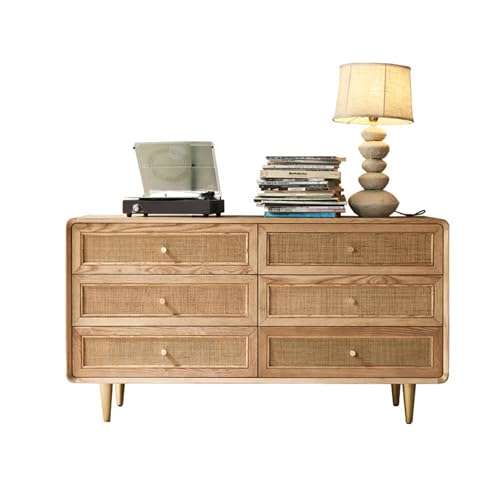 CYairong-22 Sideboard-Buffetschrank Massivholz Sechs-Schubladenschrank Haushalt Wohnzimmer Lagerung Lagerung Schublade Esszimmer Sideboard Freistehender Schrank von CYairong-22