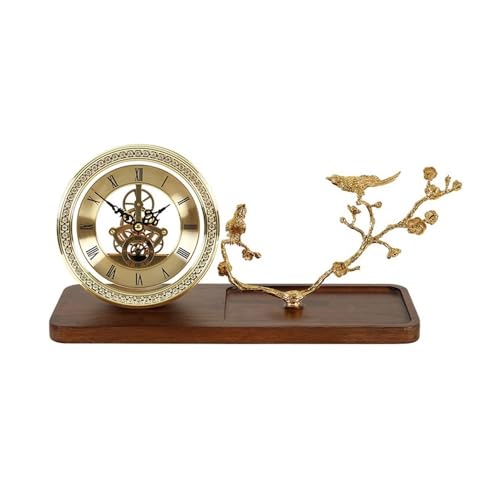 CYairong-22 Tischuhr Messing Schreibtisch Uhr Imitation Mechanische Tisch Uhr Platzierung Wohnzimmer Schlafzimmer Desktop Haushalt Dekoration Uhr und Uhr Tischuhr von CYairong-22
