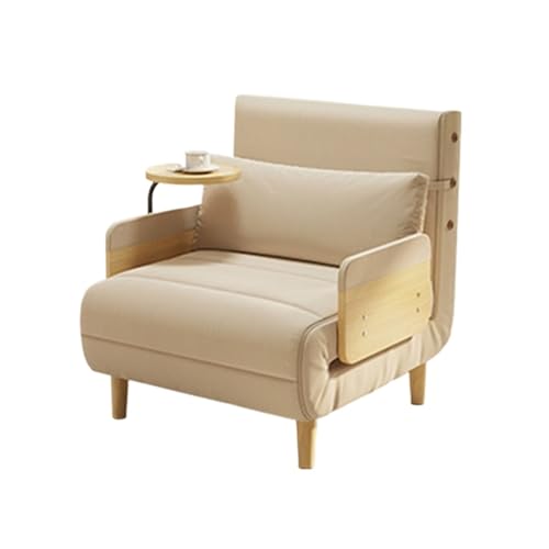 CYairong-22 Umwandelbarer Schlafsessel Klappbares Schlafsofa, Multifunktions-Klapphocker mit Verstellbarer Rückenlehne, moderner Cabrio-Stuhl, for Zuhause, Büro, Wohnheim(Weiß,80cm) von CYairong-22