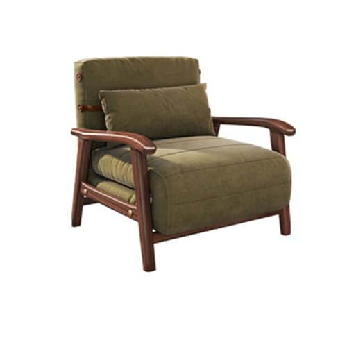 CYairong-22 Umwandelbarer Schlafsessel Umwandelbarer Schlafsofa-Schlafsessel, klappbarer, vielseitiger Sessel, verstellbare Freizeit-Chaise, Lazy Bed Lounge-Liegestuhl for Zuhause, Büro(Green) von CYairong-22