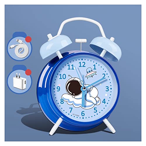 CYairong-22 Wecker für schwere Schläfer, Erwachsene, Kinder, Schlafzimmer, Teenager, nicht tickend, laut, Doppelglocke mit Hintergrundbeleuchtung, Blau CYairong-22 Wecker für schwere Schläfer, Erwachsene, Kinder, Schlafzimmer, Teenager, nicht tickend, laut, Doppelglocke mit Hintergrundbeleuchtung, Blau von CYairong-22