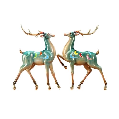 CYairong-22 Wohnzimmerdekor EIN Paar leichte, luxuriöse Kupfer-Hirsch-Ornamente for Zuhause, Wohnzimmer, Eingang, Weinschrank, Dekoration, Hochzeitsgeschenk Dekorative Wohnaccessoires CYairong-22 Wohnzimmerdekor EIN Paar leichte, luxuriöse Kupfer-Hirsch-Ornamente for Zuhause, Wohnzimmer, Eingang, Weinschrank, Dekoration, Hochzeitsgeschenk Dekorative Wohnaccessoires von CYairong-22
