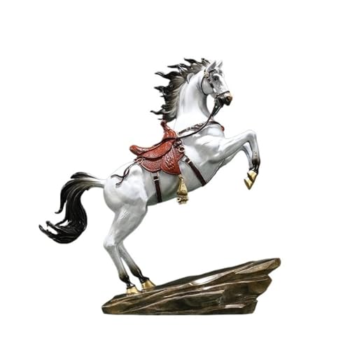 CYairong-22 Wohnzimmerdekor Pferdeornamente for das Wohnzimmer und Büro zu Hause, hochwertige Dekorationen for Einweihungsfeiern Eröffnungsgeschenke Dekorative Wohnaccessoires(Weiß) von CYairong-22