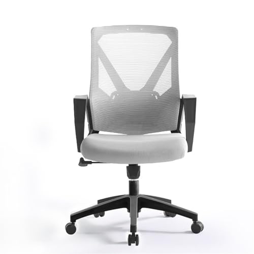 Computerstuhl Bürostuhl, bequemer Bürodrehstuhl for zu Hause, ergonomischer Netz-Arbeitsdrehstuhl mit mittlerer Rückenlehne und Rollen, Studien- und Konferenzstuhl, Rückenlehne Chefsessel(Grigio) von CYairong-22