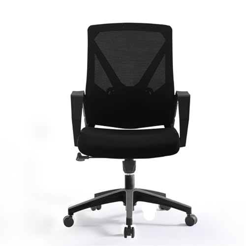 Computerstuhl Bürostuhl, bequemer Bürodrehstuhl for zu Hause, ergonomischer Netz-Arbeitsdrehstuhl mit mittlerer Rückenlehne und Rollen, Studien- und Konferenzstuhl, Rückenlehne Chefsessel(Schwarz) von CYairong-22