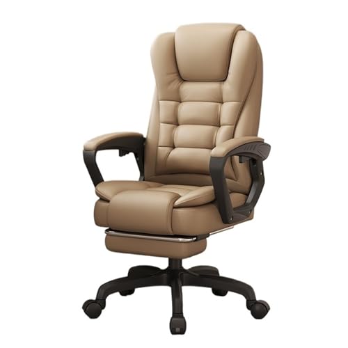 Computerstuhl Bürostuhl mit hoher Rückenlehne, Schreibtischstuhl aus Leder for das Homeoffice mit Lendenwirbelstütze, ergonomischer, bequemer Bürostuhl mit Liegefunktion, Drehstühle mit Rollen Chefses Computerstuhl Bürostuhl mit hoher Rückenlehne, Schreibtischstuhl aus Leder for das Homeoffice mit Lendenwirbelstütze, ergonomischer, bequemer Bürostuhl mit Liegefunktion, Drehstühle mit Rollen Chefses von CYairong-22