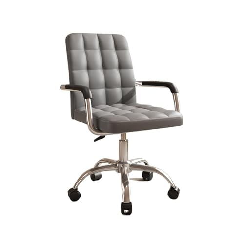Computerstuhl Weicher, gemütlicher Schreibtischstuhl aus PU-Leder mit Rollen und Armlehne, drehbarer, verstellbarer Home-Office-Schreibtischstuhl mit mittlerer Rückenlehne for Wohnzimmer, Schlafzimmer von CYairong-22
