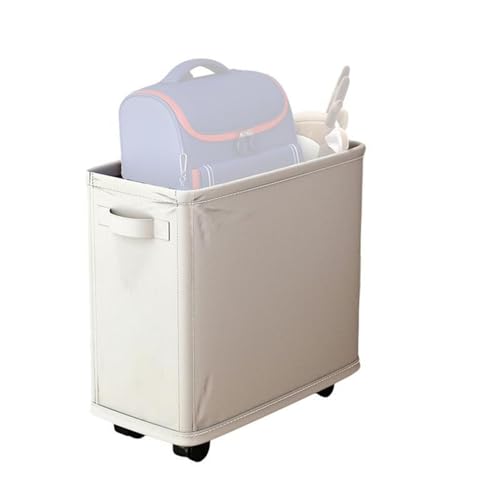 Wäschekorb Rollender Wäschekorb, Korb for schmutzige Kleidung, tragbare Aufbewahrungsbox for den Haushalt, faltbarer wasserdichter mit Ständer Wäschesammler(Weiß) von CYairong-22