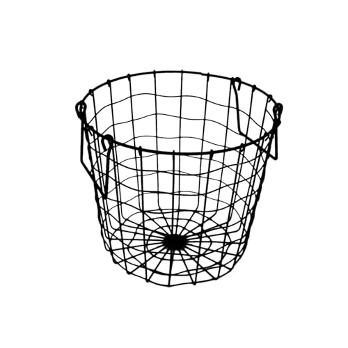 Wäschekorb Schmutzige Kleidung Halter Multifunktions-Aufbewahrungskorb Mesh Runddraht Decke Metall Handheld Eisen Schwarz Korb Wäschesammler Wäschekorb Schmutzige Kleidung Halter Multifunktions-Aufbewahrungskorb Mesh Runddraht Decke Metall Handheld Eisen Schwarz Korb Wäschesammler von CYairong-22